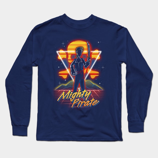 Retro Mighty Pirate Long Sleeve T-Shirt by Olipop